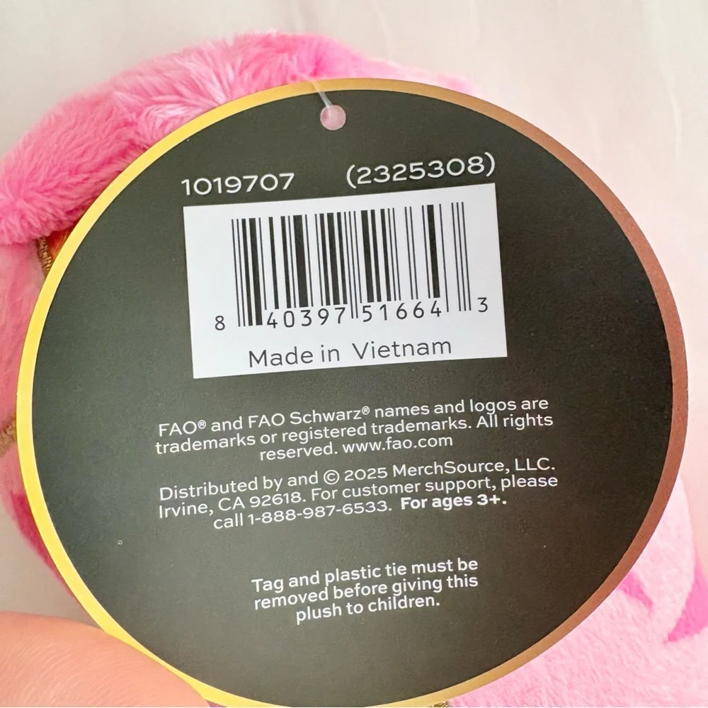 Set of 2 Pink Glam Cowboy Boot Plush FAO Schwarz 10" LIMITED EDITION NWT - Picture 4 of 11